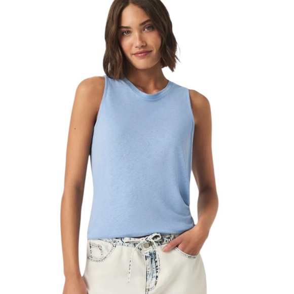 NWT Splendid Linen Blend Candy Sleeveless Tank Top Blue Size XS - Picture 12 of 12